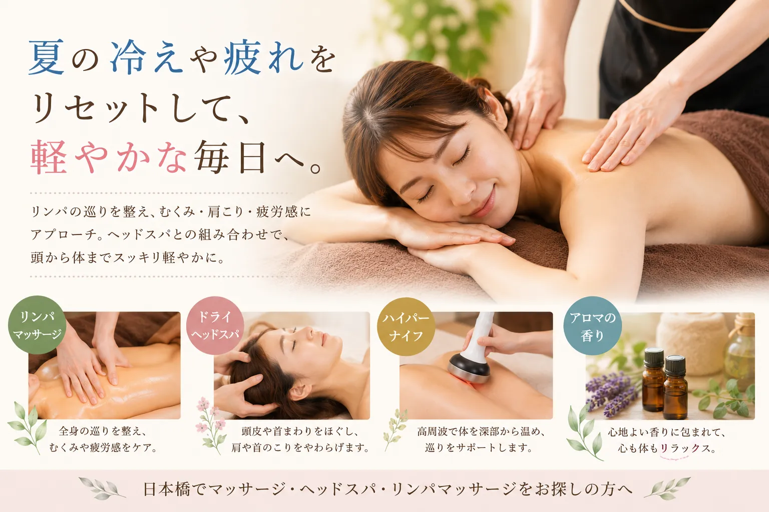 夏なのに体が冷える…その不調、冷房が原因かもしれません